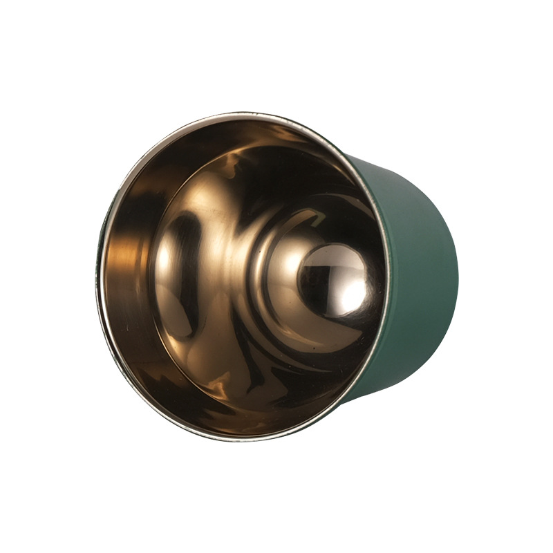 80ml 160ml metal mug mirror Espresso cup Italian double wall insulated custom Stainless Steel Black Espresso Cups Coffee
