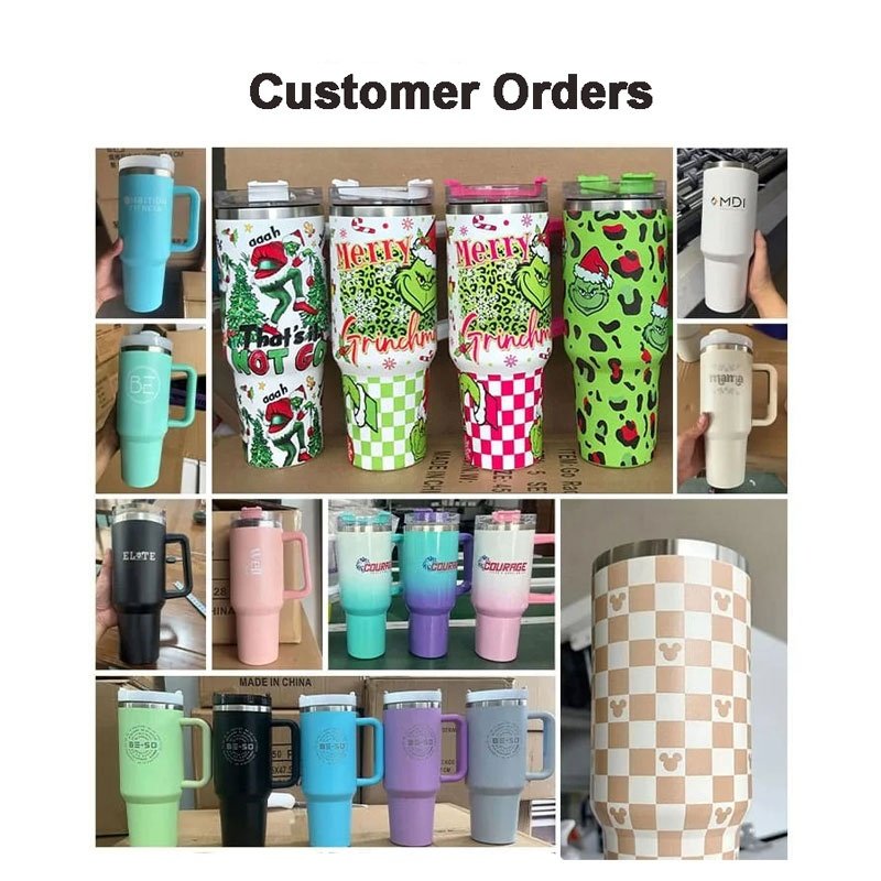 40oz Tumbler With Straw 40 oz Stainless Steel Vacuum Insulated Travel Mug Cup Tumbler With Handle And Straw