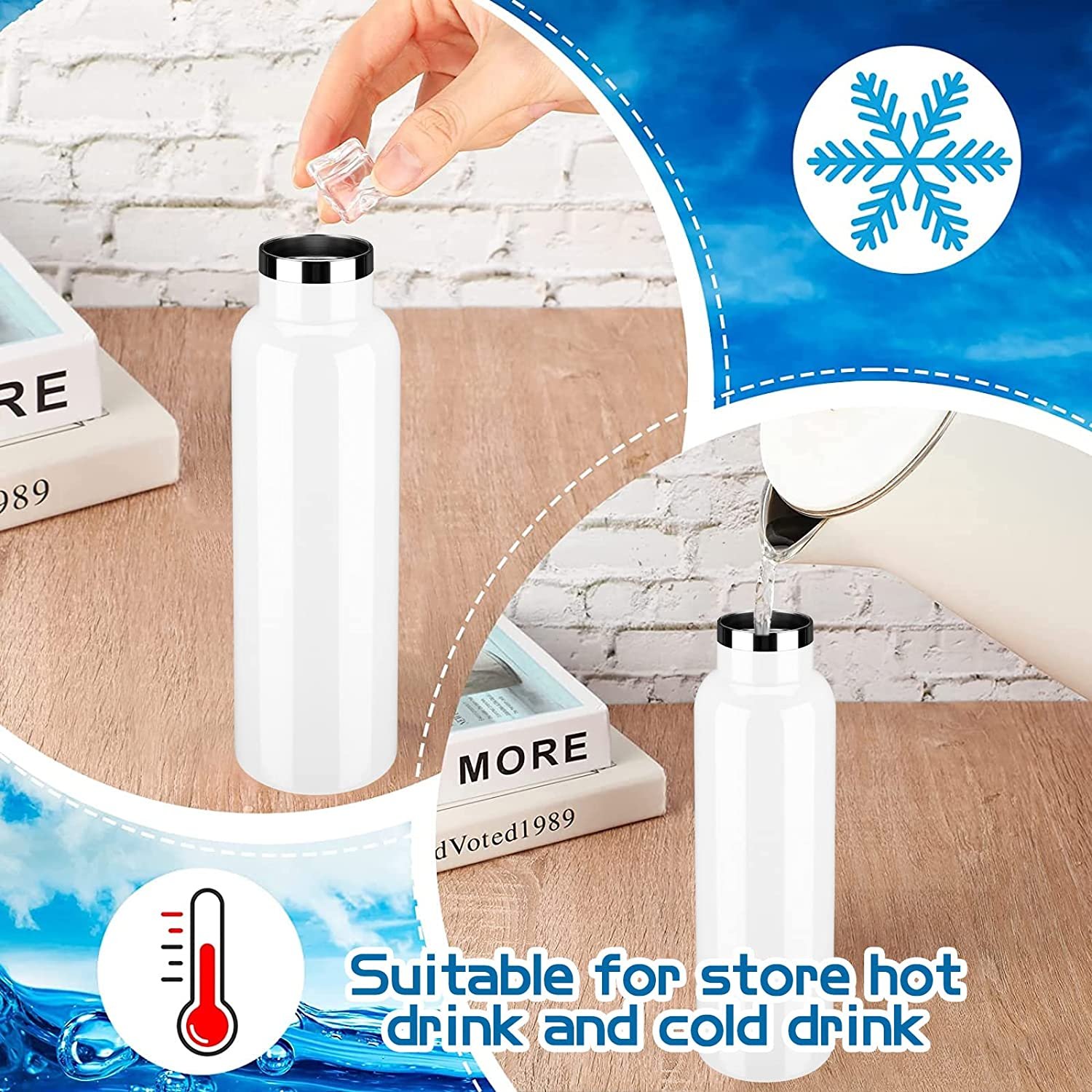 Custom 500ml Colorful Sport Gym Bottle Stainless Steel Double Wall Travel Vacuum Flasks Coffee Water Insulated Thermos Bottle