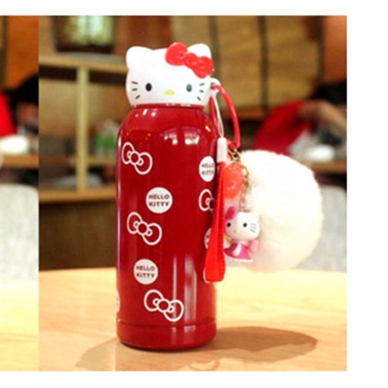 Hello Cat Kawaii Kuromi Cup Stainless Steel Sanrio Student Water Bottle 400ml