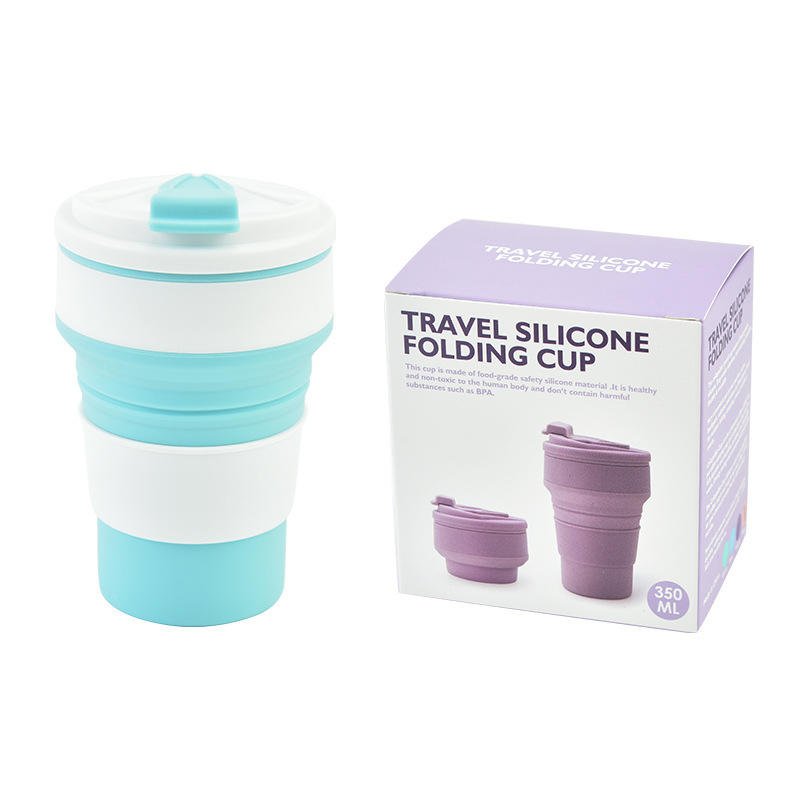 2024 top sellers Food Grade 350ml and 500ml Silicone Soft Reusable Portable Collapisable Travel Coffee Cup