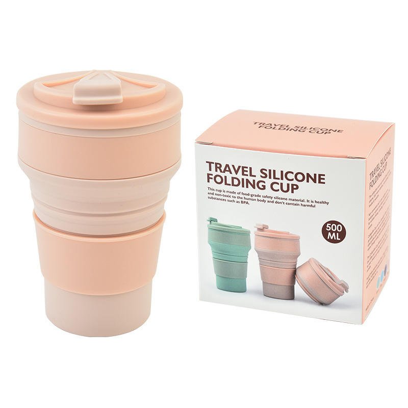 2024 top sellers Food Grade 350ml and 500ml Silicone Soft Reusable Portable Collapisable Travel Coffee Cup