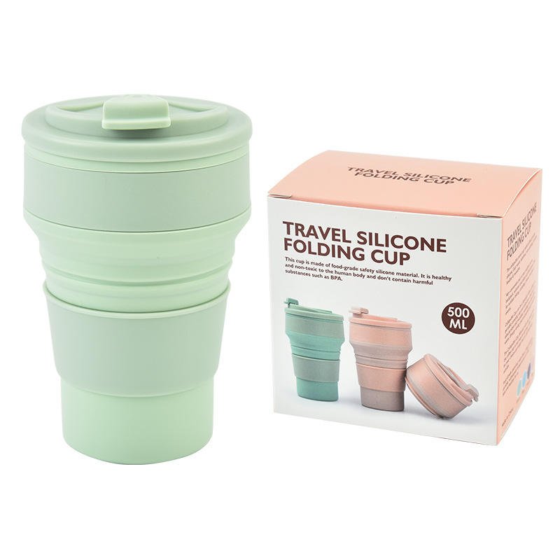 2024 top sellers Food Grade 350ml and 500ml Silicone Soft Reusable Portable Collapisable Travel Coffee Cup