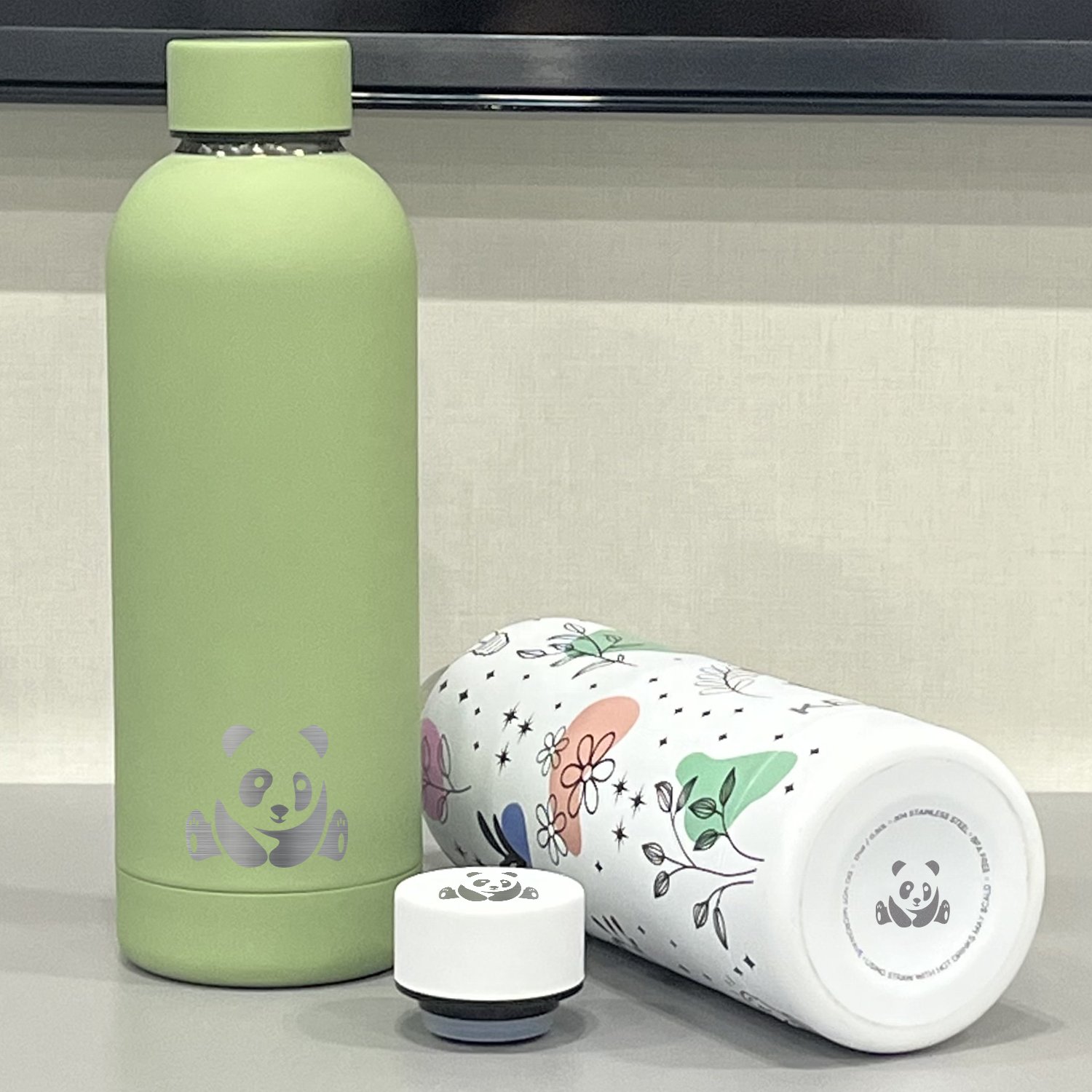 Custom soft touch double wall insulated drink bottle tumbler 500ml 750ml vacuum flask stainless steel cup thermal water bottle