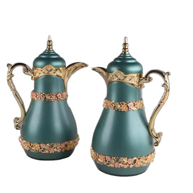 Arabic Style New Design Golden Vacuum Coffee Flask Thermos Kettle Glass Inner Vacuum Flask Arabic Coffee Pot Thermos