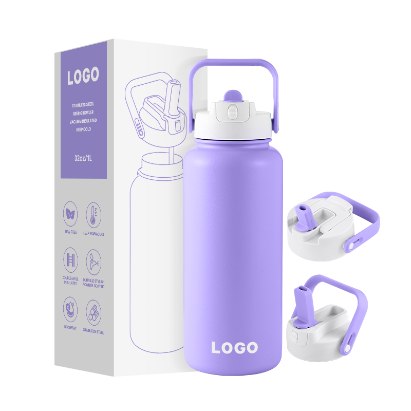 ODM New BPA free Product Double Wall Vacuum Flask Stainless Steel Drink Bottle with Handle and Removable Lid