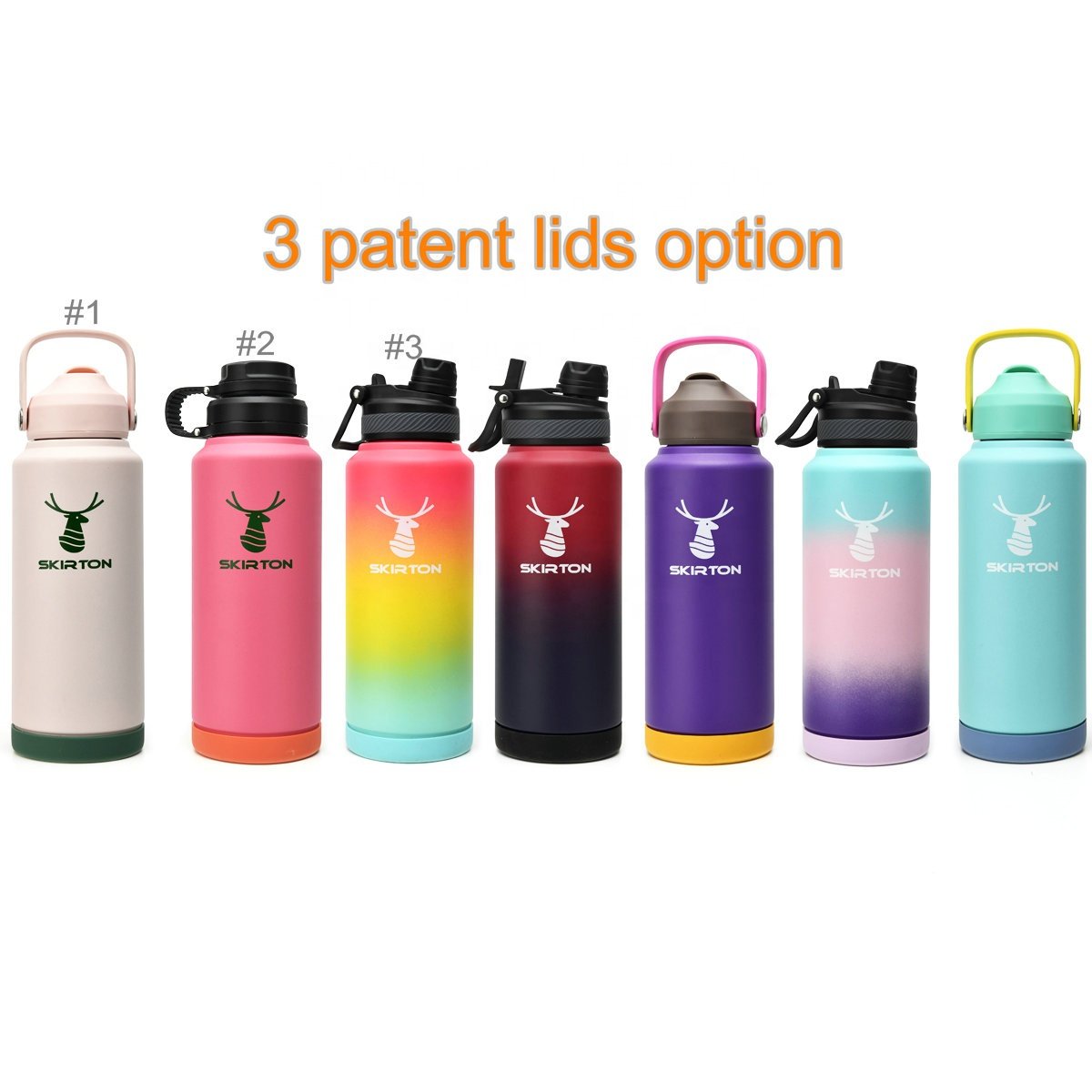 12oz 18oz 32oz 40oz Custom Logo Drink Sports Double Wall Stainless Steel Insulated Vacuum Flask water bottle With Straw Lid