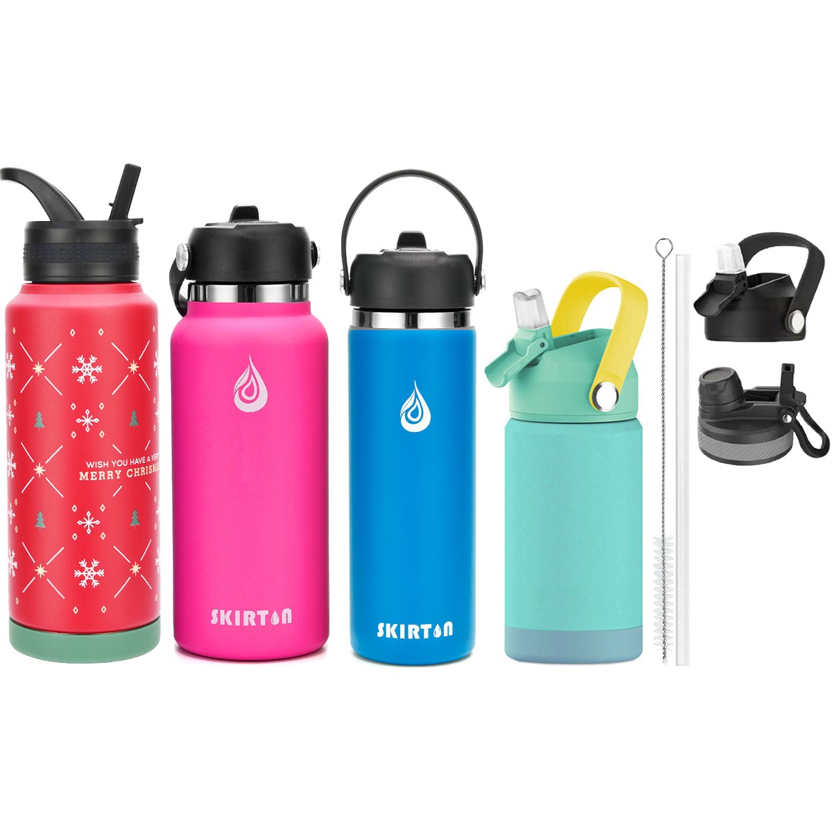 12oz 18oz 32oz 40oz Custom Logo Drink Sports Double Wall Stainless Steel Insulated Vacuum Flask water bottle With Straw Lid