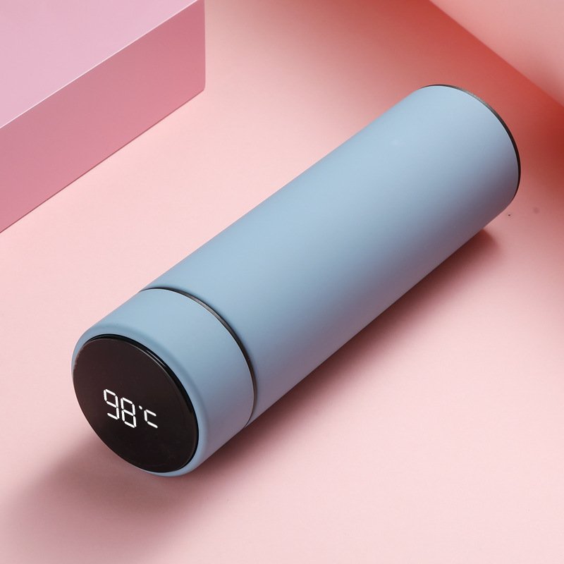 Portable Intelligent Vacuum Flasks 500ml 17oz Stainless Steel Smart Thermos Led Water Bottles Coffee Tumbler Cups Display Lid