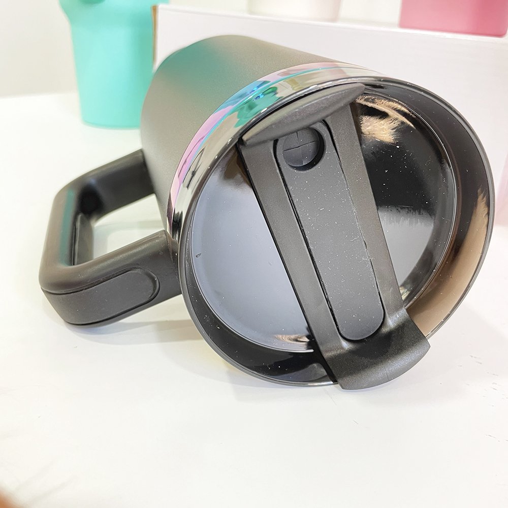 USA RTS 40oz large capacity rainbow plated vacuum insulate tumbler outdoor travel sports water bottle mug for holographic laser