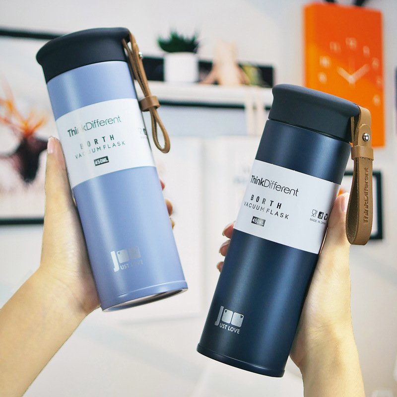 Factory directly 2024 The new vacuum flask simple art water cup Nordic small fresh forest Japanese students creative trend cup