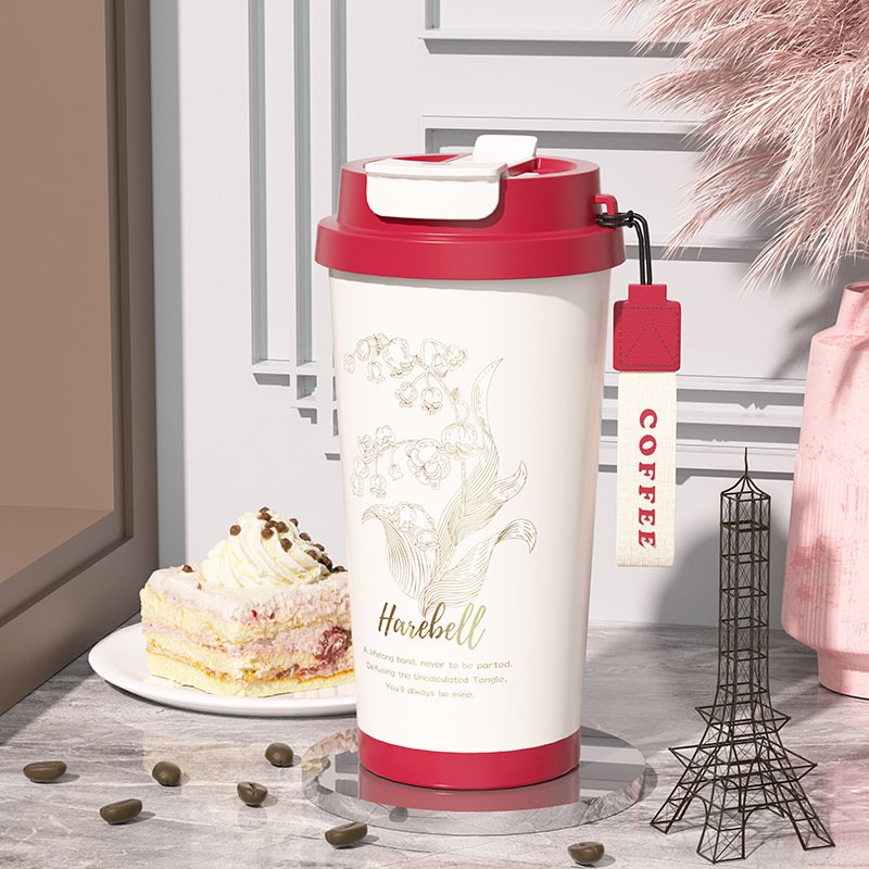 New Arrival Stainless Steel Vacuum Flask for Adults Students Portable Office Water Bottle Leak-Proof Straw Classic Design Travel