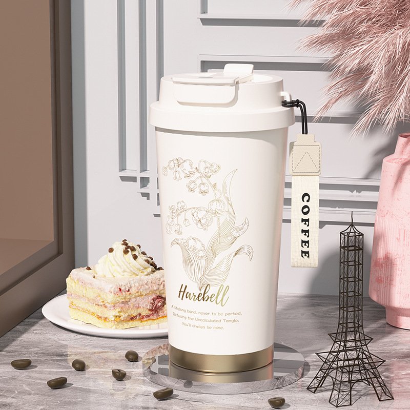 New Arrival Stainless Steel Vacuum Flask for Adults Students Portable Office Water Bottle Leak-Proof Straw Classic Design Travel