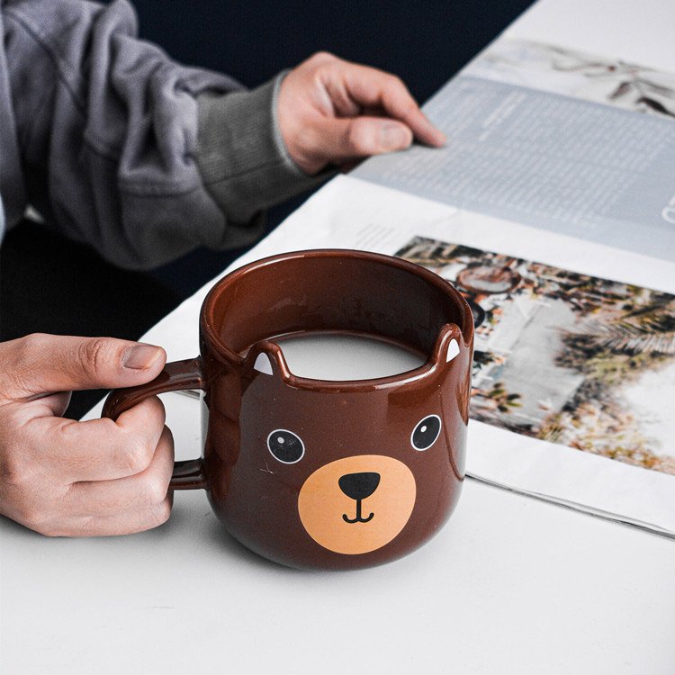 hot sale drinkware nordic espresso cup custom logo animal pattern cute tea coffee ceramic mugs for gift