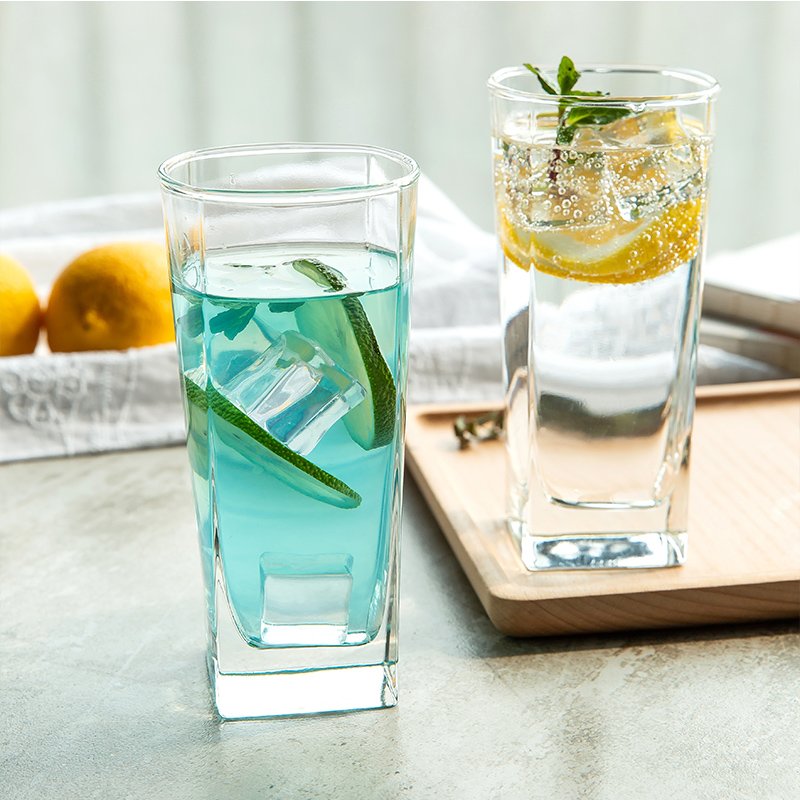 Quality Assurance DELI 10.70z 315ml Highball Clear New Glass Coffee Mug Glitter Wine Tumbler