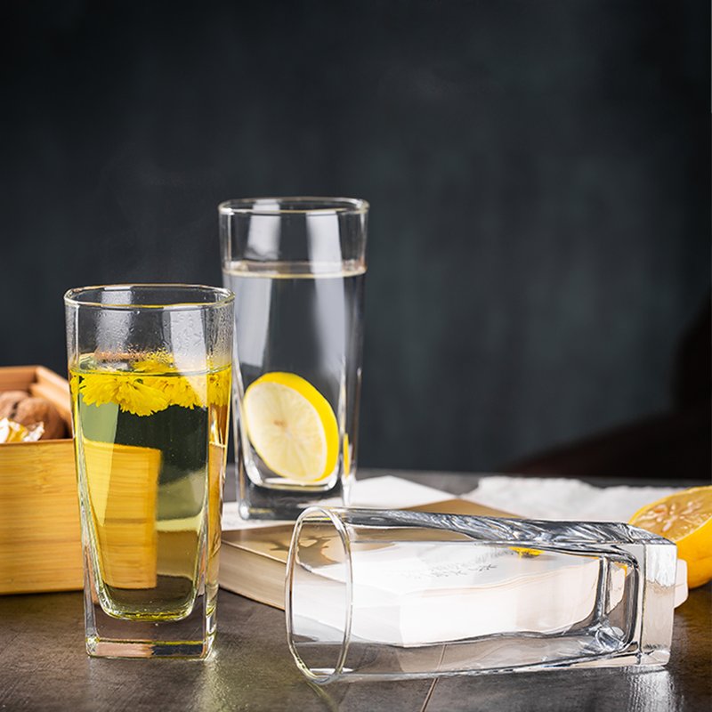 Quality Assurance DELI 10.70z 315ml Highball Clear New Glass Coffee Mug Glitter Wine Tumbler