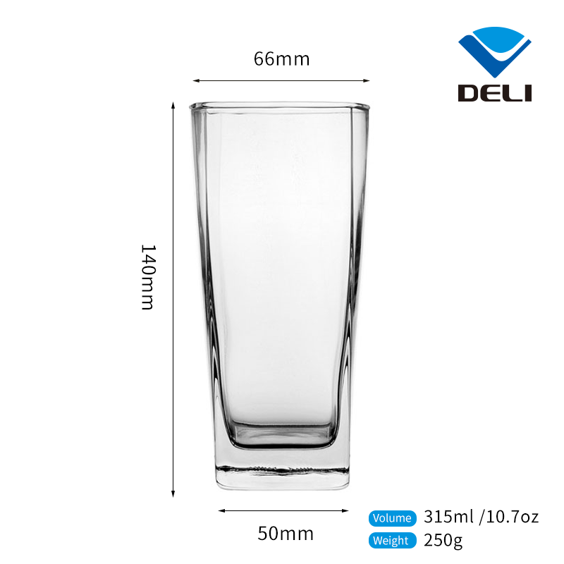 Quality Assurance DELI 10.70z 315ml Highball Clear New Glass Coffee Mug Glitter Wine Tumbler