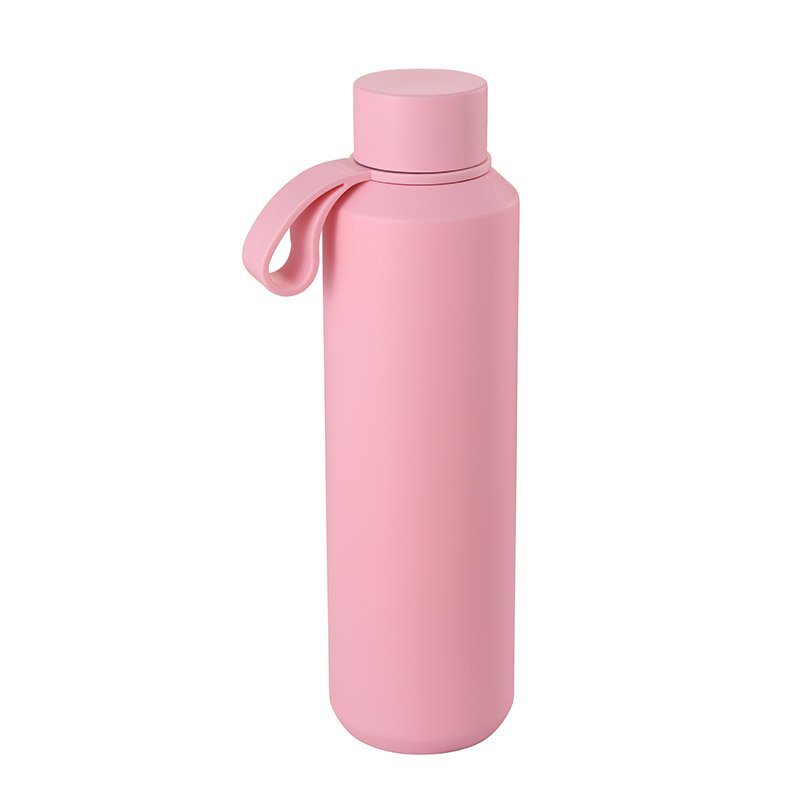 Customized logo private printing 620ml stainless steel water bottle vacuum flask with silicone handle