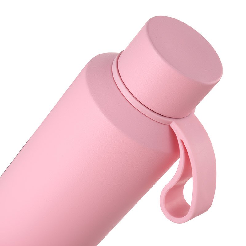 Customized logo private printing 620ml stainless steel water bottle vacuum flask with silicone handle