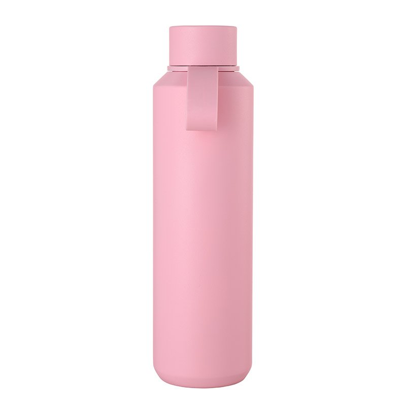 Customized logo private printing 620ml stainless steel water bottle vacuum flask with silicone handle