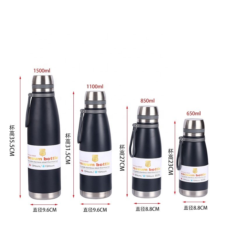 Portable Stainless Steel Drink Wide Mouth Water Bottle Outdoor Sports Travel Insulated Bottles
