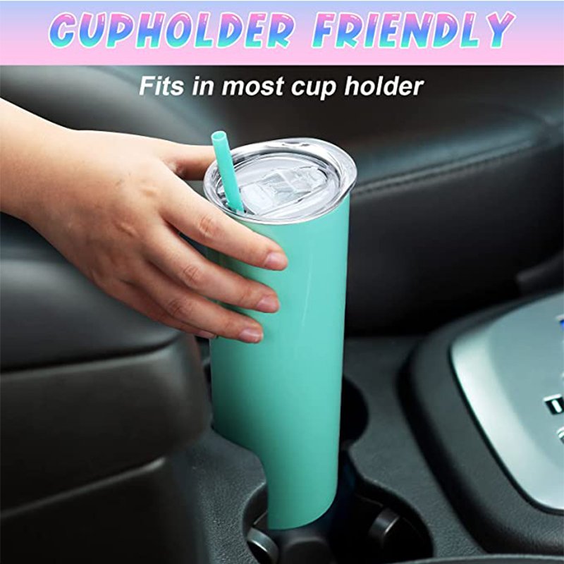 Skinny Tumbler Stainless Steel Thermos Water Bottle With Straw Insulated Cup Sealed Lid Colored bottled