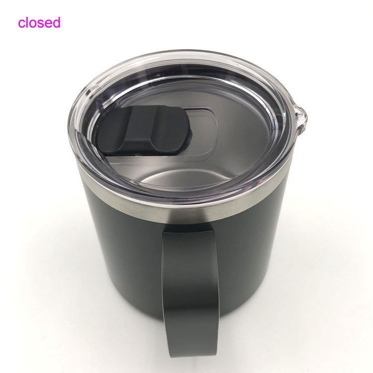 Wholesale custom stainless steel double wall personalized thermos 450ml coffee mug with new magslider lid