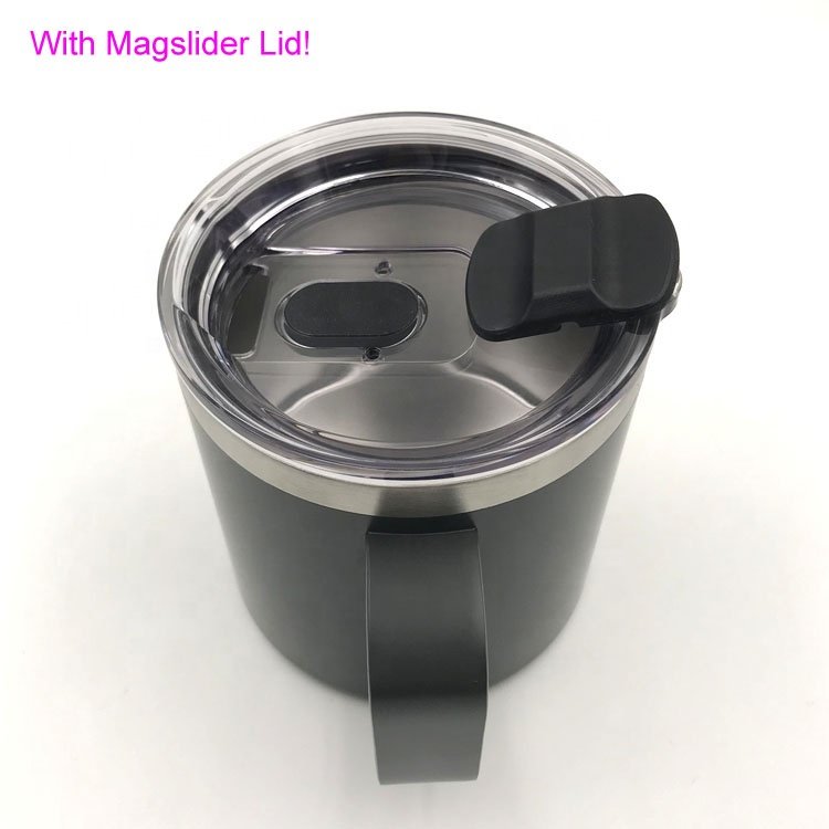 Wholesale custom stainless steel double wall personalized thermos 450ml coffee mug with new magslider lid