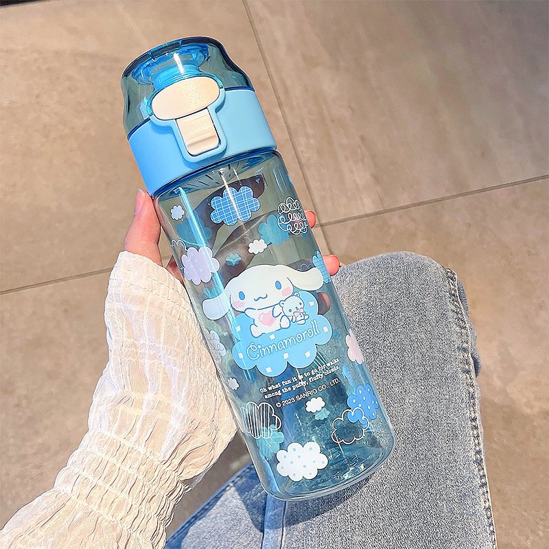 550ml cute cartoon children student water bottle outdoor children summer portable drinking kitty kuromi anime water bottle