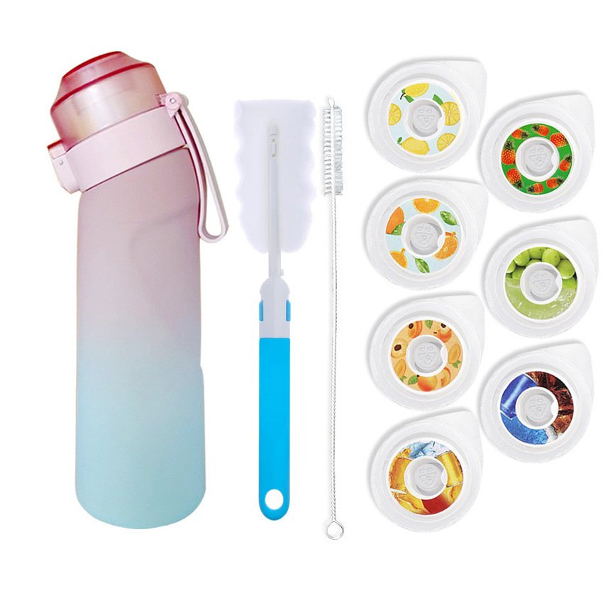 Air Water Bottle BPA Free Starter up Set Drinking Bottles,650ML Fruit Fragrance Water Bottle,with 7 Flavour pods%0 Sugar Wa