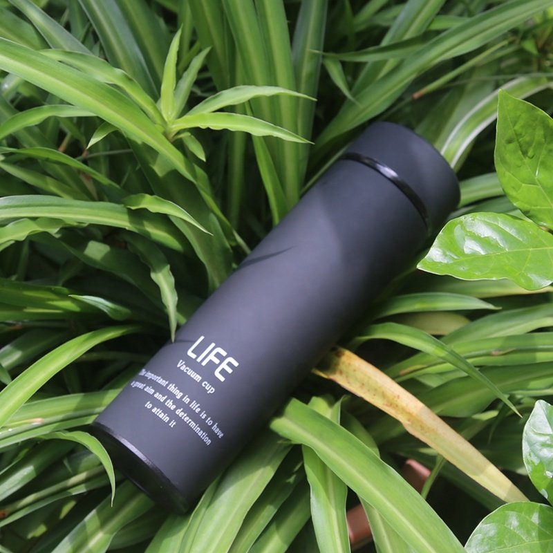 Wholesale promotion gift custom logo Life 350ml 500ml double wall bottle vacuum flask Stainless steel Water Bottle