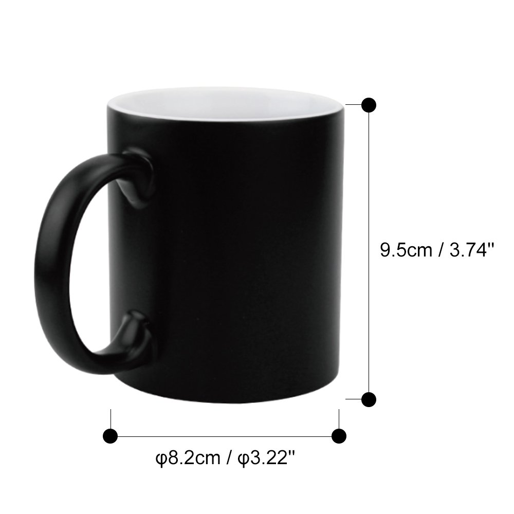Custom 11oz Heat Sensitive Hot Water Matte Magic Coffee Mug Sublimation Blank Color Changing Mug