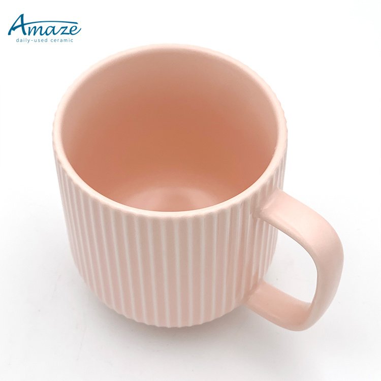 Wholesale bulk modern nordic matte ceramic latter coffee cup modern stoneware milk cereal mug with custom logo