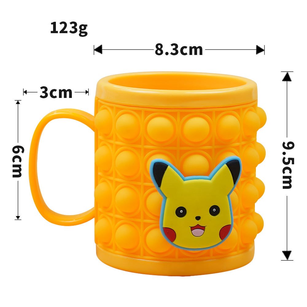 Eco-Friendly Pop Water Bottle Sensory Pop Fidget Toy Silicone, Fidget Toy Mug, Pop Up Fidget Out Toy Food Mug Squeeze Cups