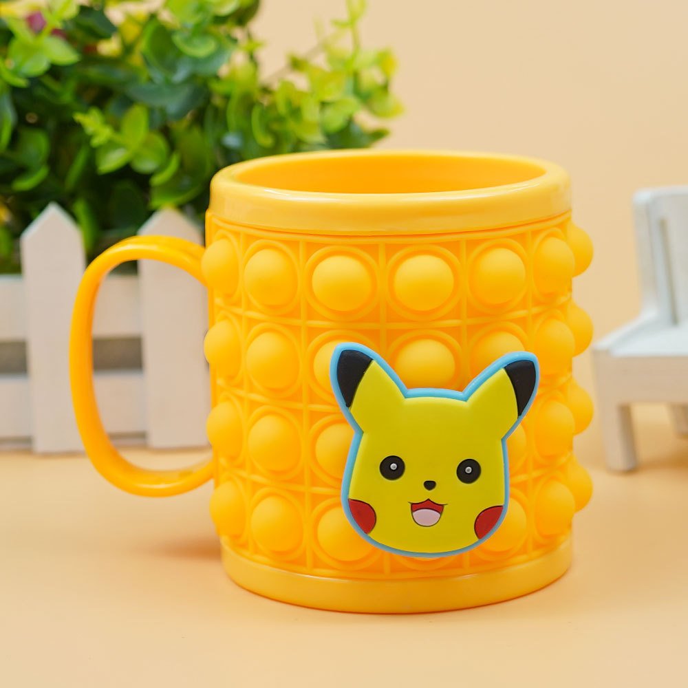 Eco-Friendly Pop Water Bottle Sensory Pop Fidget Toy Silicone, Fidget Toy Mug, Pop Up Fidget Out Toy Food Mug Squeeze Cups