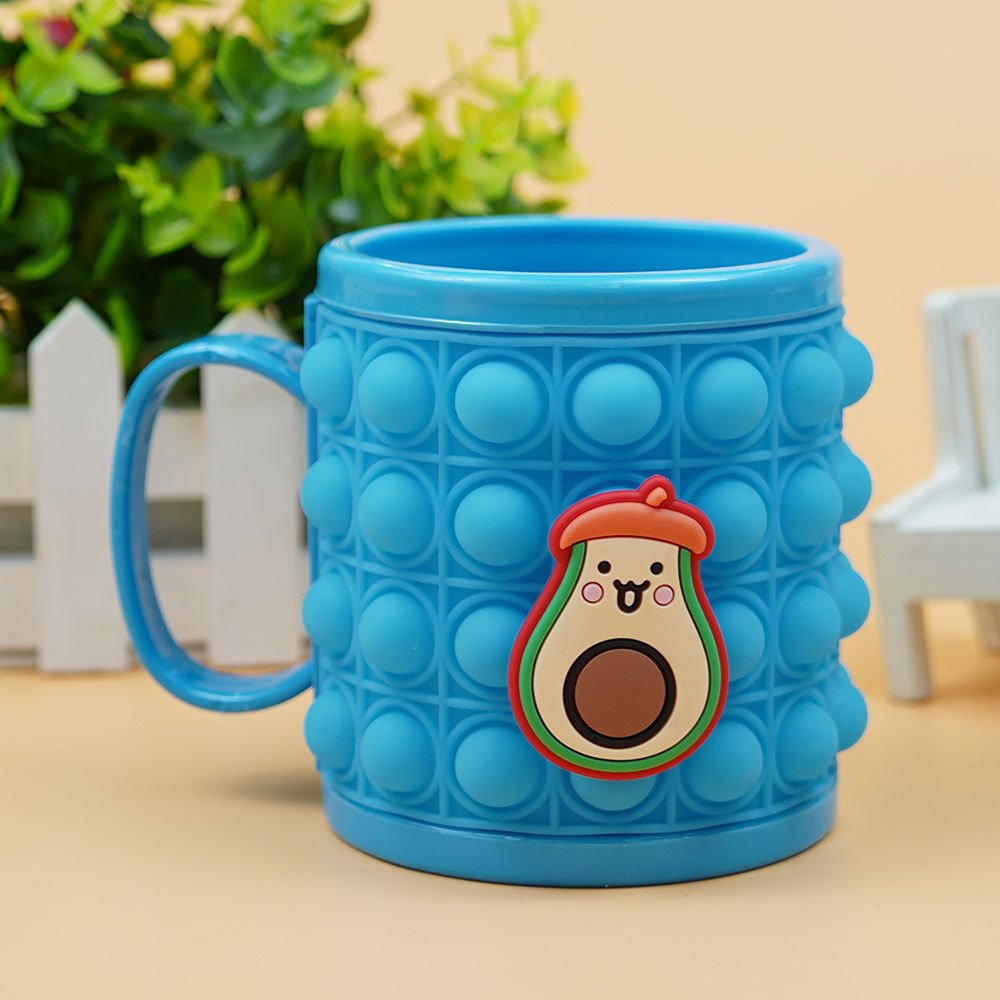 Eco-Friendly Pop Water Bottle Sensory Pop Fidget Toy Silicone, Fidget Toy Mug, Pop Up Fidget Out Toy Food Mug Squeeze Cups
