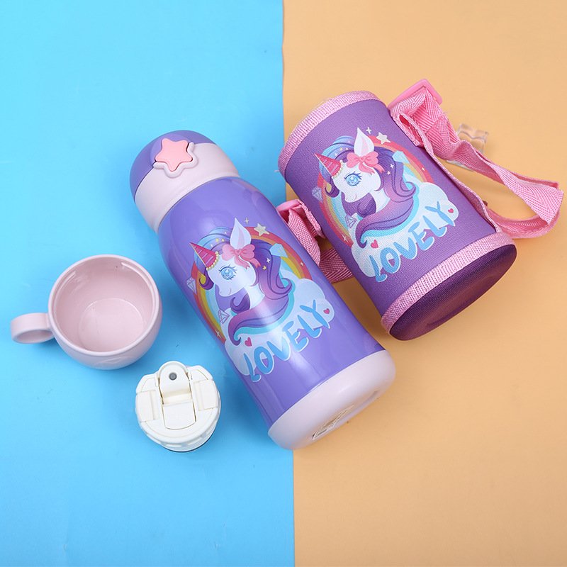 Wholesale Children Thermos 304 Stainless Steel Thermos Portable Vacuum Flasks Cups 500ml Kids Water Bottles