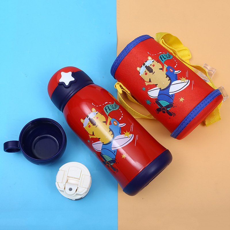 Wholesale Children Thermos 304 Stainless Steel Thermos Portable Vacuum Flasks Cups 500ml Kids Water Bottles