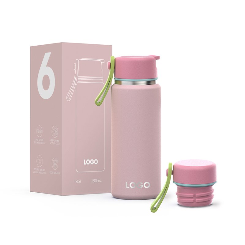 Mini Portable Thermos Cups Macaron Colored Pocket Mugs Small Capacity Stainless Steel Water Bottles