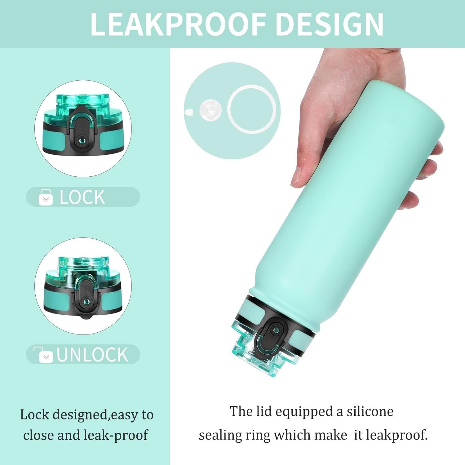 Leak Proof 750 Ml Double Wall Printed Stainless Steel Drinking Water Bottle Bpa Free Vacuum Flask With Straw Lid