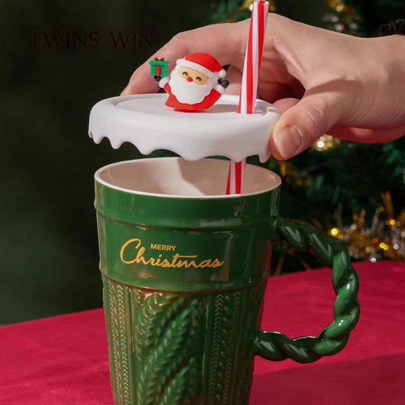 Cross border Christmas tree ceramic water cup Creative Christmas mugs CUP 2064
