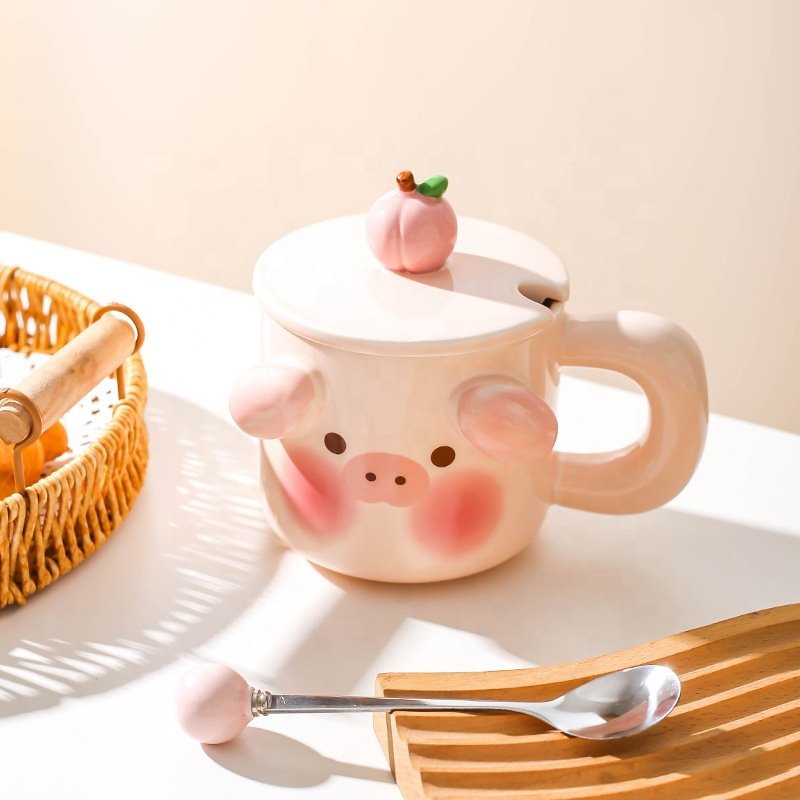 Cute Water Cup Cartoon 3D Cute Hand Paint Animal Ceramic Mug 3d Animal Mug Cartoon 3d Ceramic Coffee Mug