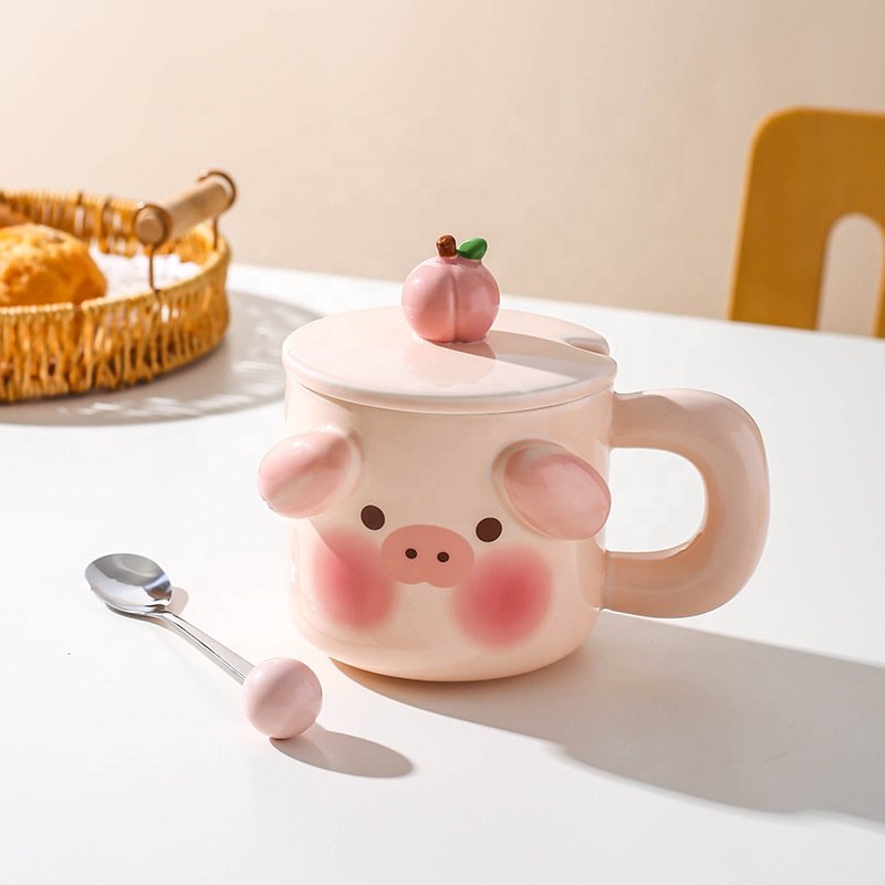 Cute Water Cup Cartoon 3D Cute Hand Paint Animal Ceramic Mug 3d Animal Mug Cartoon 3d Ceramic Coffee Mug