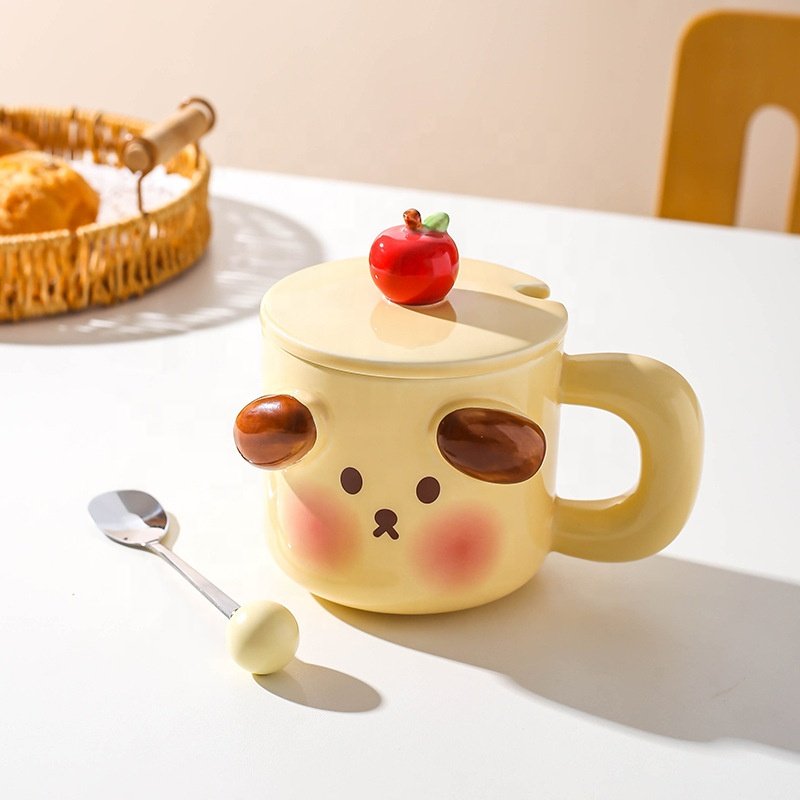 Cute Water Cup Cartoon 3D Cute Hand Paint Animal Ceramic Mug 3d Animal Mug Cartoon 3d Ceramic Coffee Mug