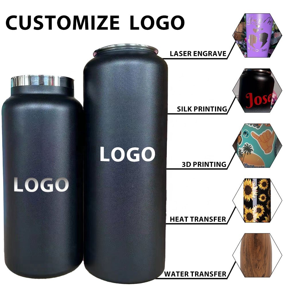 Customer Logo 22oz 32oz 40oz 64oz Rubber Painting Double Wall Vacuum Flask Insulated Stainless Steel Water Bottle thermo flask