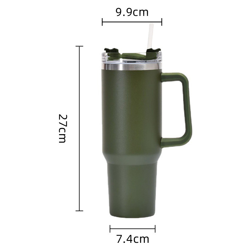 RTS Hot Sell 40oz Thermos Cup with Handle Stainless Steel Vacuum Double wall Sippy Cup