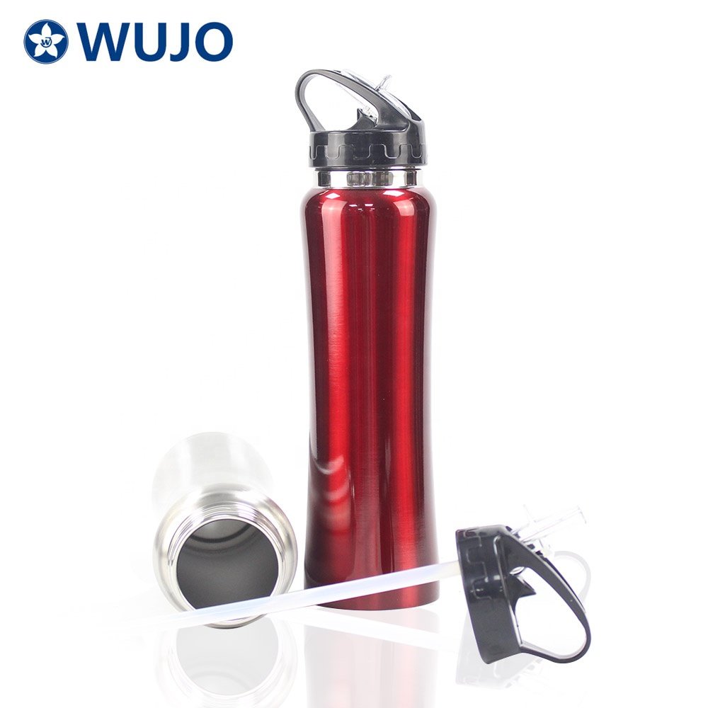 WUJO OEM ODM single wall stainless steel termos inoxidable water bottle botellas de agua
