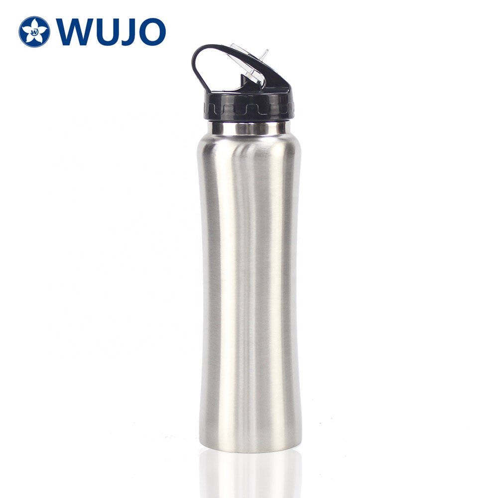 WUJO OEM ODM single wall stainless steel termos inoxidable water bottle botellas de agua