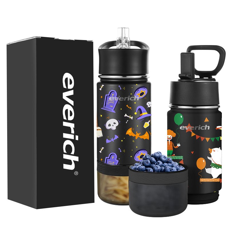 Children Kids Cute Small Double Wall Stainless Steel Thermos Vacuum Flasks Water Bottle For Baby