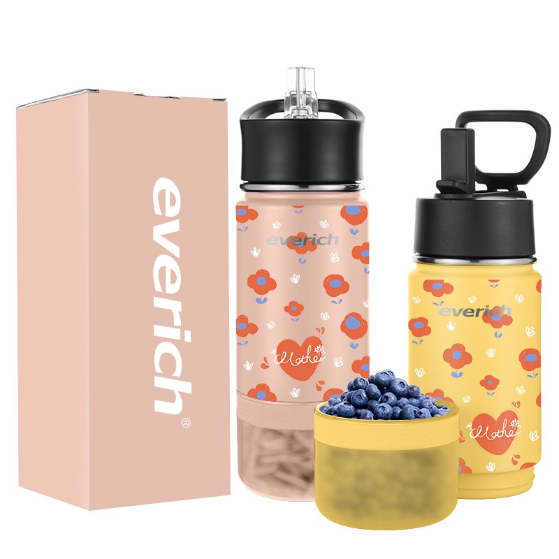Children Kids Cute Small Double Wall Stainless Steel Thermos Vacuum Flasks Water Bottle For Baby